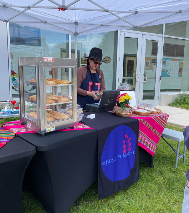 Peruvian vendor Chiqui's Kitchen sells their famous empanadas.